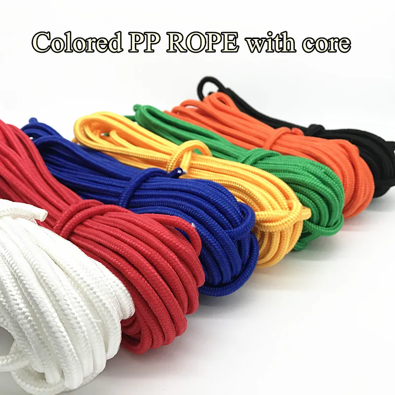 14mm Braided Polypropylene Poly Rope Cord Boat Yacht Sailing Black with spots 