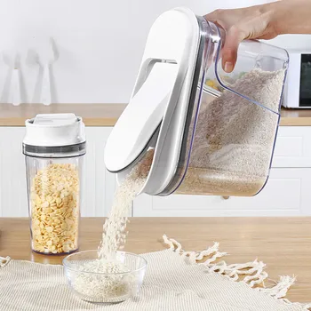 Kitchen Grain Storage Bottle Plastic Food Sealing Tank Transparent Moisture Large Capacity Snack Storage Tank ZP3201847
Kitchen Grain Storage Bottle Plastic Food Sealing Tank Transparent Moisture Large Capacity Snack Storage Tank ZP3201847