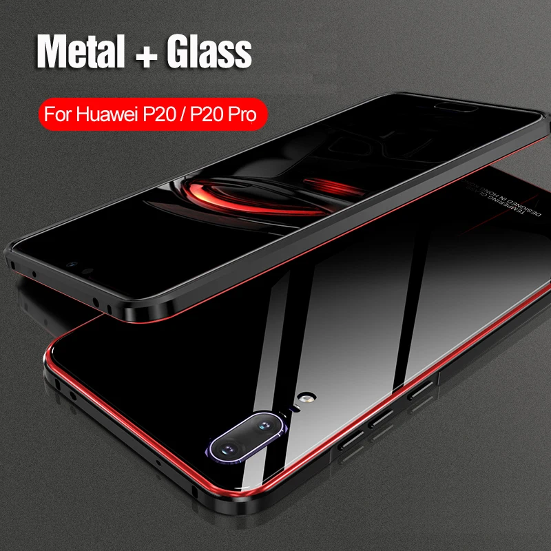 Чехол для Huawei P20 Pro защитный бампер с металлическим покрытием чехол сотового