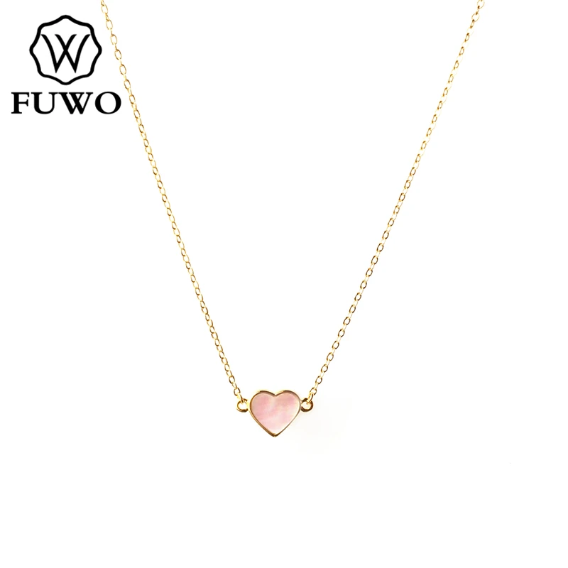 FUWO Natural Pink Shell Heart Necklaces With Gold Trimmed Edge High Quality Brass Chain Seashell Jewelry Gift Wholesale NC513
FUWO Natural Pink Shell Heart Necklaces With Gold Trimmed Edge High Quality Brass Chain Seashell Jewelry Gift Wholesale NC513