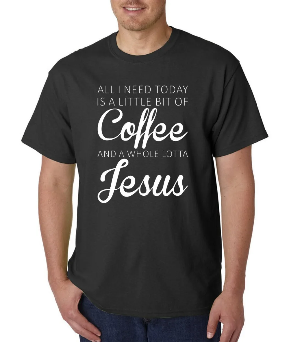 Все что мне нужно это немного кофе и целая футболка Lotta Jesus забавная тушь для