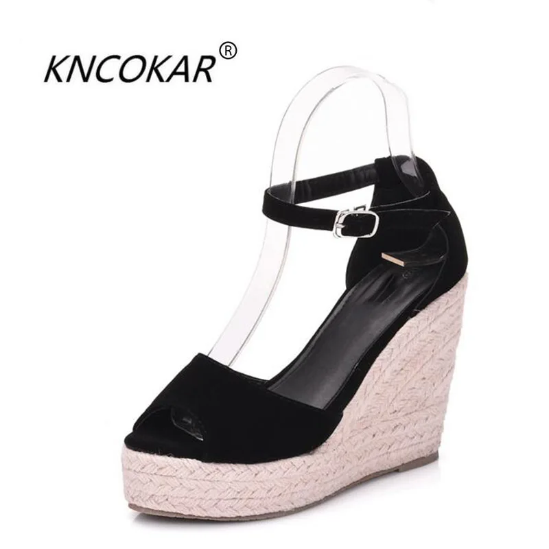 KNCOKAR 2018 The new summer women's fashion style high-end wedge heel height heel fish mouth sandals34-41
KNCOKAR 2018 The new summer women's fashion style high-end wedge heel height heel fish mouth sandals34-41