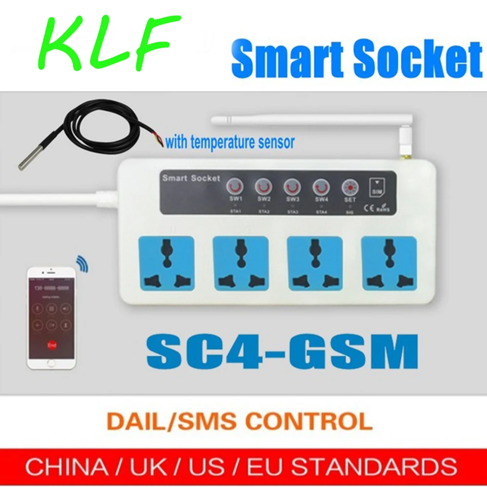 GSM SIM Card Phone/Call/SMS Remote Control Universal Wireless Smart Electrical Socket 3 Outlets Energy-saving /EU/US plug SC3
GSM SIM Card Phone/Call/SMS Remote Control Universal Wireless Smart Electrical Socket 3 Outlets Energy-saving /EU/US plug SC3