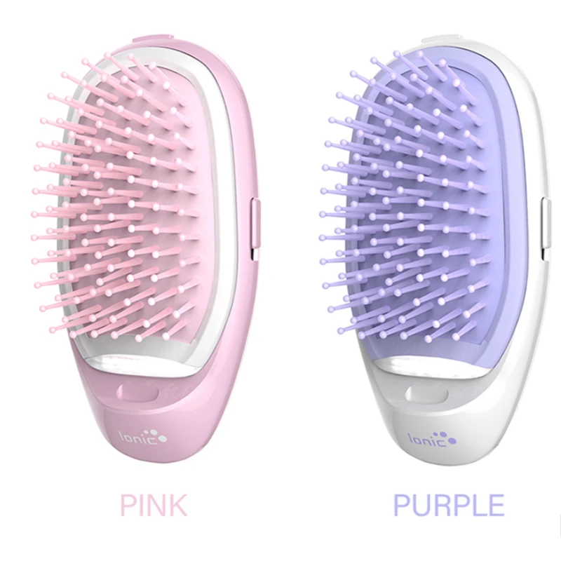 Pink Purple Mini Hair Comb Electric Ionic Massage Hair Brush Potable Comb Brush For Hair Take Out Anti -Static Girls Hair Brush
Pink Purple Mini Hair Comb Electric Ionic Massage Hair Brush Potable Comb Brush For Hair Take Out Anti -Static Girls Hair Brush