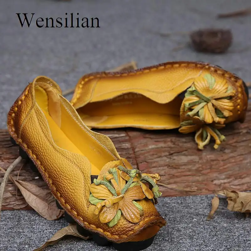 Retro Flat Shoes Women Loafers Summer Slip on Leather Shoes Flower Soft Round Toe Ballet Flats Ballerine Femme Mocasines Mujer
Retro Flat Shoes Women Loafers Summer Slip on Leather Shoes Flower Soft Round Toe Ballet Flats Ballerine Femme Mocasines Mujer