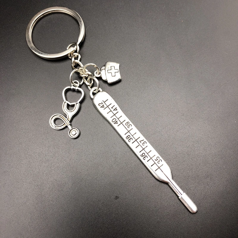 HOT! 2019 New Nurse Cap Medical Key Chain Needle Syringe Stethoscope Thermometer Cute Keychain Jewelry Collection Gift
HOT! 2019 New Nurse Cap Medical Key Chain Needle Syringe Stethoscope Thermometer Cute Keychain Jewelry Collection Gift