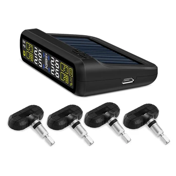 Solar Tire Pressure Monitoring System Car TPMS Tire Pressure Alarm With 4 Sensors And PSI BAR Two Pressure Unit Selection
Solar Tire Pressure Monitoring System Car TPMS Tire Pressure Alarm With 4 Sensors And PSI BAR Two Pressure Unit Selection