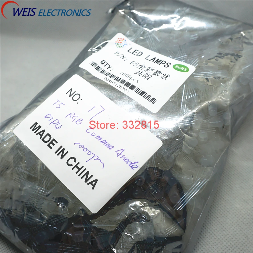 1000PCS F5 RGB COMMON ANODE DIFFUSED LED DIP-4 LONG PIN 5MM RED GREEN BLUE Light beads Free shipping
1000PCS F5 RGB COMMON ANODE DIFFUSED LED DIP-4 LONG PIN 5MM RED GREEN BLUE Light beads Free shipping