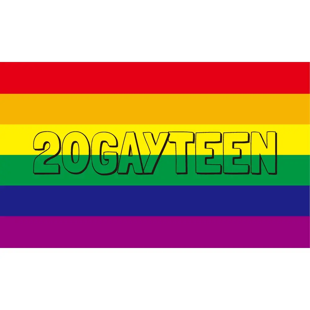 20 Gay Teen Flag 3X5ft Polyester Banner Flying 150*90cm 60*90cm Rainbow gay pride LGBT Flags
20 Gay Teen Flag 3X5ft Polyester Banner Flying 150*90cm 60*90cm Rainbow gay pride LGBT Flags