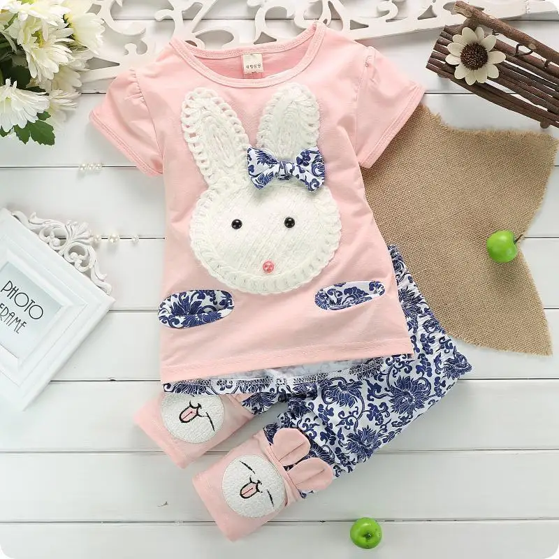 2PC Baby Kids Girls Top and Short Pants suits summer Cute Rabbit cartoon children's clothing set
2PC Baby Kids Girls Top and Short Pants suits summer Cute Rabbit cartoon children's clothing set