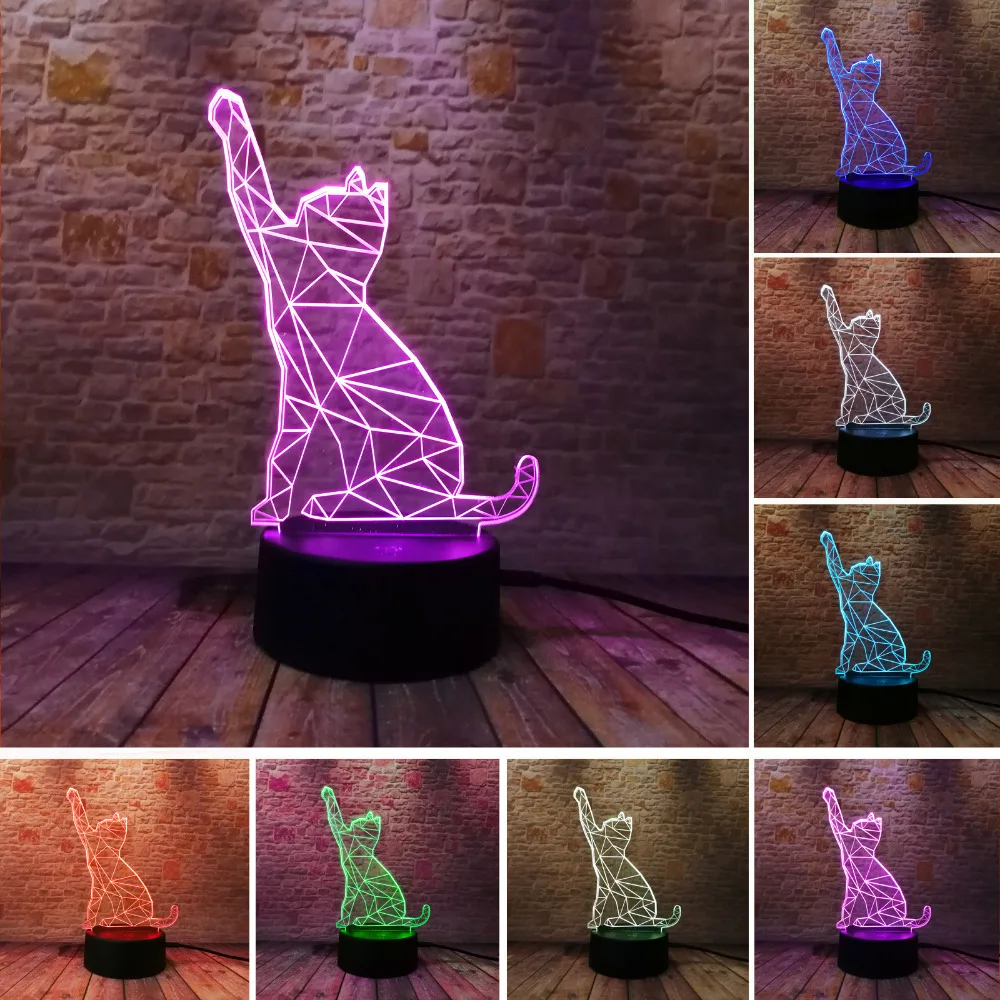 New 7 Color Dimming Gradient Beckoning Cat Visual Night Light LED Illusion Lamp Child Kids Sleeping Party Decor Xmas Toys Gifts
New 7 Color Dimming Gradient Beckoning Cat Visual Night Light LED Illusion Lamp Child Kids Sleeping Party Decor Xmas Toys Gifts