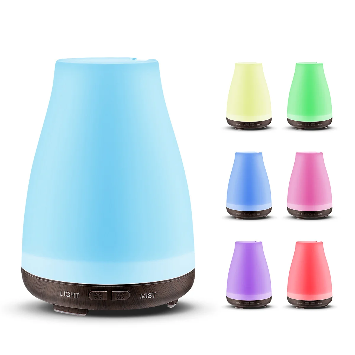 Aroma Essential Oil Diffuser Ultrasonic Air Humidifier with Wood Grain 7 Color Changing LED Lights for Office Home 100ML
Aroma Essential Oil Diffuser Ultrasonic Air Humidifier with Wood Grain 7 Color Changing LED Lights for Office Home 100ML