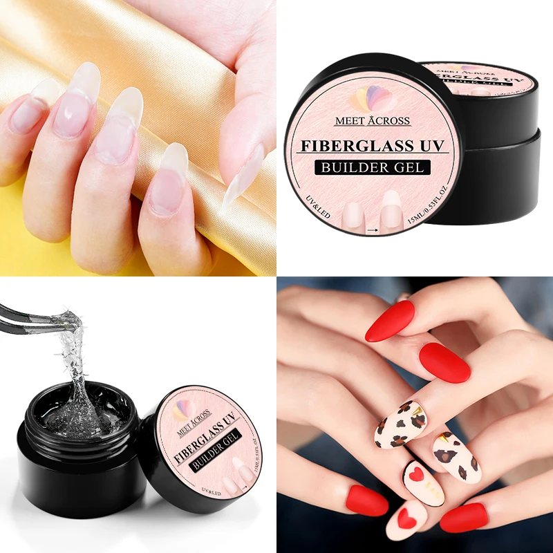 MEET ACROSS Fiber Glass Gel Fiberglass Extension Building UV Gel Varnish Repair Broken Nails Soak Off UV Gel Extend Nail Tips
MEET ACROSS Fiber Glass Gel Fiberglass Extension Building UV Gel Varnish Repair Broken Nails Soak Off UV Gel Extend Nail Tips