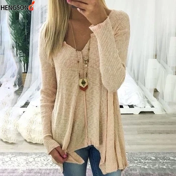 Spring Women Sweater Pullover Basic Tops Solid Color V-Neck Essential Jumper Long Sleeve Sweaters Women Long Irregular Sweater
Spring Women Sweater Pullover Basic Tops Solid Color V-Neck Essential Jumper Long Sleeve Sweaters Women Long Irregular Sweater