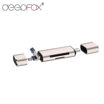 Deepfox Portable Mini Design Charming 3 in 1 Card Reader USB Type C Micro USB 3.0 TF SD OTG Card Reader For Android Phone
Deepfox Portable Mini Design Charming 3 in 1 Card Reader USB Type C Micro USB 3.0 TF SD OTG Card Reader For Android Phone
