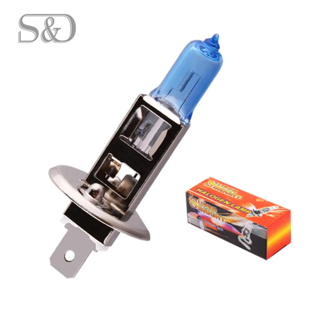 

S&D H1 Halogen Bulb Car Headlight Fog light Super White 5000K - H11 H4 H3 H7 H8 HB3 HB4 9005 9006 880 881 - 55W 100W 12V 24V