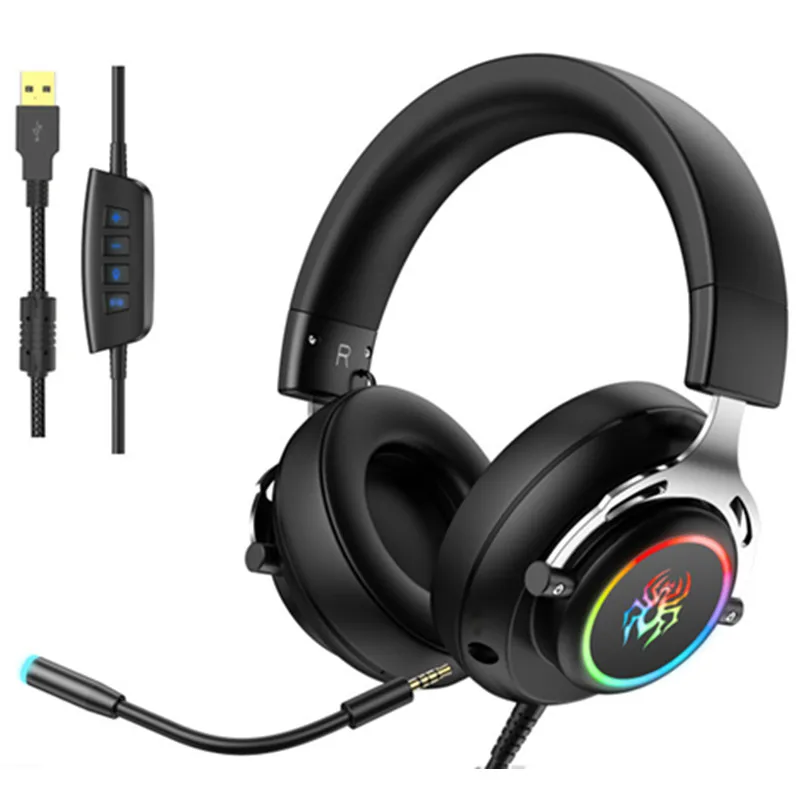 G60 7.1 Surround Headphone RGB LED Glowing USB Gaming Headset Detachable MicrophoneVolume Control Stereo Game Headband Earphones
G60 7.1 Surround Headphone RGB LED Glowing USB Gaming Headset Detachable MicrophoneVolume Control Stereo Game Headband Earphones
