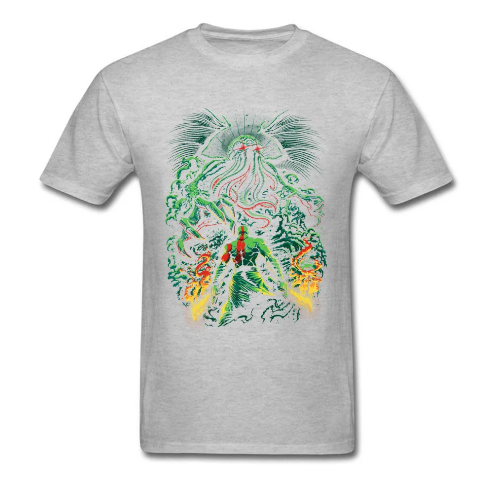 Prevailing Mens T-shirts O Neck Short Sleeve 100% Cotton Clash of the old gods Tops T Shirt Normal Sweatshirts Clash of the old gods grey