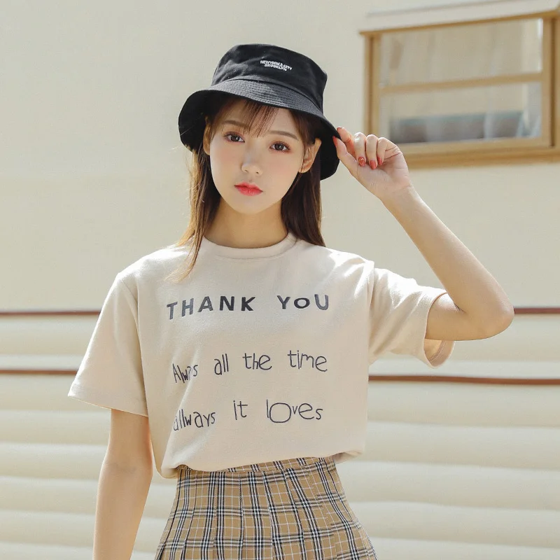 Women's Tshirt Kawaii Student Ulzzang Letter Embroidered Loose T-shirt Punk Tunic Lady Ulzzang Harajuku Ins Top For Women
Women's Tshirt Kawaii Student Ulzzang Letter Embroidered Loose T-shirt Punk Tunic Lady Ulzzang Harajuku Ins Top For Women
