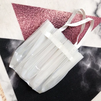 AUTEUIL Transparent Shopping Bag Women Summer Beach Bags Ruched PVC Handbag Ladies White Shoulder Bag Big Capacity Totes EH053
AUTEUIL Transparent Shopping Bag Women Summer Beach Bags Ruched PVC Handbag Ladies White Shoulder Bag Big Capacity Totes EH053