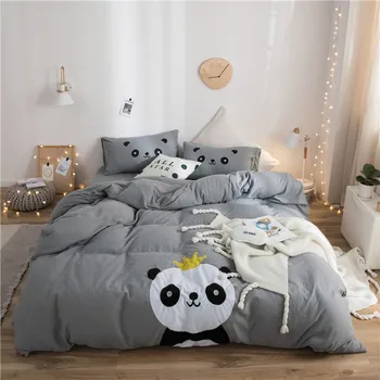 Cartoon Panda pig Unicorn Cat Rabbit Applique Embroidery 100% Washed Cotton Bedding Duvet Cover Bed sheet Bed Linen Pillowcases
Cartoon Panda pig Unicorn Cat Rabbit Applique Embroidery 100% Washed Cotton Bedding Duvet Cover Bed sheet Bed Linen Pillowcases