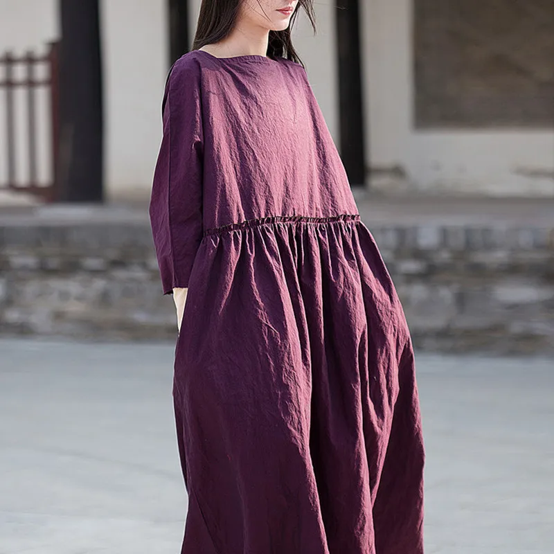 Johnature New Square Collar Wrist Sleeve Spring Cotton Linen Vintage Dress 2019 High Waist Patchwork Loose Women Dresses
Johnature New Square Collar Wrist Sleeve Spring Cotton Linen Vintage Dress 2019 High Waist Patchwork Loose Women Dresses