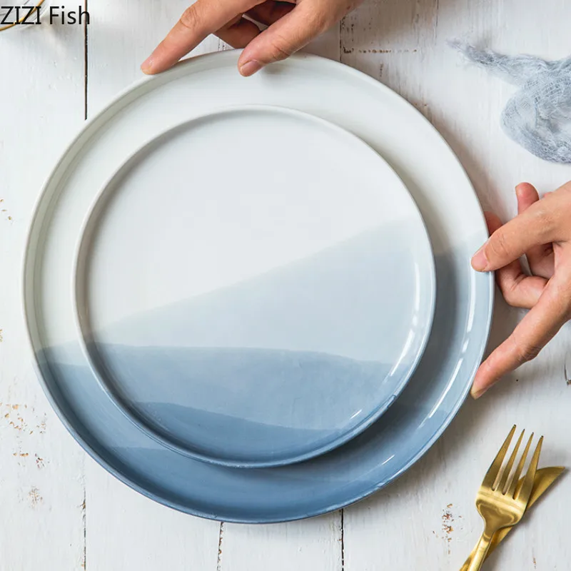 European Style Household Round Ceramics Dinner Plate Steak Dish Salad Dessert Plate Kitchen Supplies
European Style Household Round Ceramics Dinner Plate Steak Dish Salad Dessert Plate Kitchen Supplies