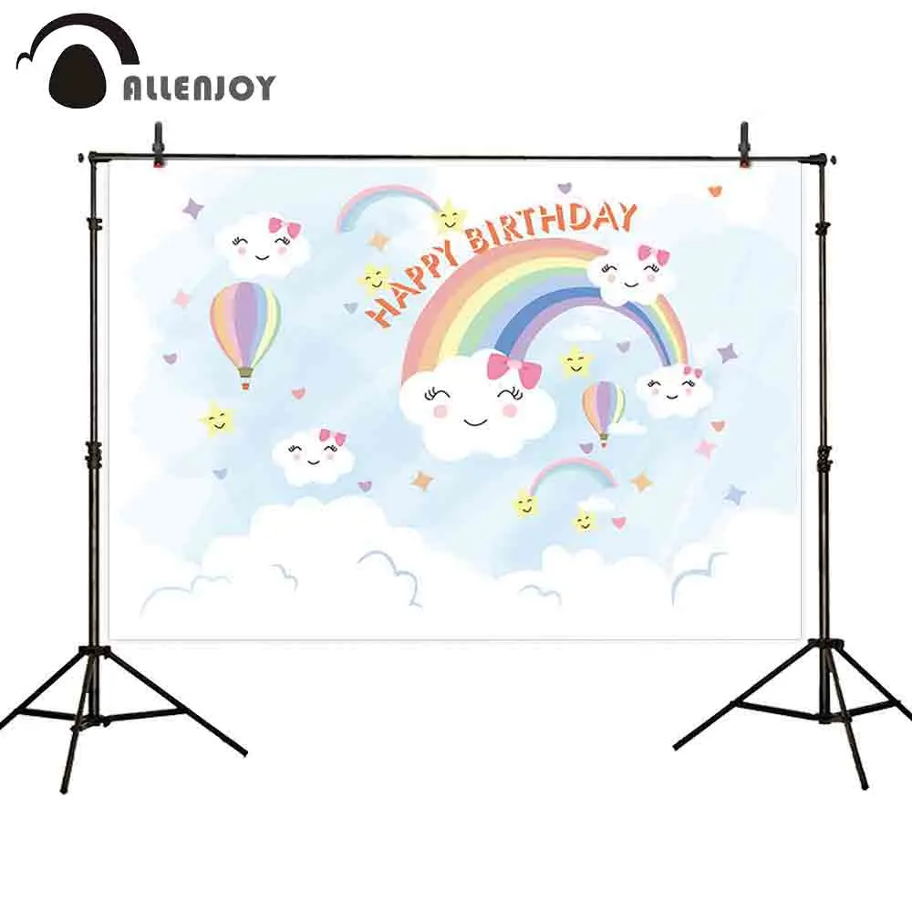 Allenjoy backgrounds for photography studio blue sky cute white clouds rainbow hot air balloon birthday backdrop photocall
Allenjoy backgrounds for photography studio blue sky cute white clouds rainbow hot air balloon birthday backdrop photocall