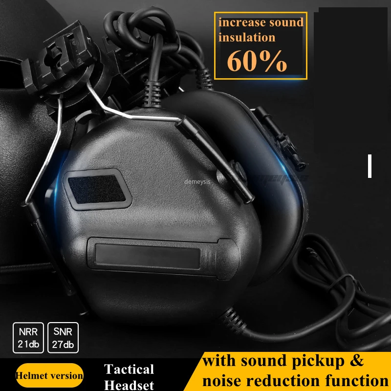 Tactical Headsets with Fast Helmet Rail Adapter Sound Pickup & Noise Reduction Headphones for Shooting Airsoft Paintball
Tactical Headsets with Fast Helmet Rail Adapter Sound Pickup & Noise Reduction Headphones for Shooting Airsoft Paintball