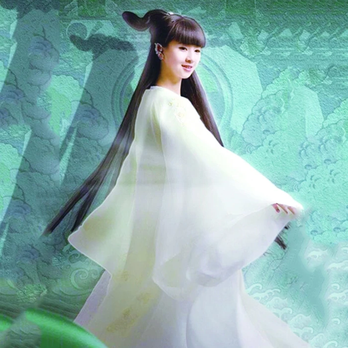 

YingNing Women's Costume Light Green Embroidery Costume Qing Qiu Hu 2016 Newest TV Play Legend of Green Hill Fox Fairy