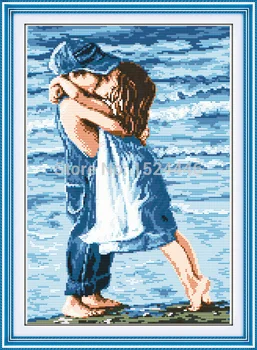 Lovers on seaside,Counted Printed on canvas 11CT Cross Stitch Embroidery kit,needlework Set,childhood Girl and boy kiss
Lovers on seaside,Counted Printed on canvas 11CT Cross Stitch Embroidery kit,needlework Set,childhood Girl and boy kiss