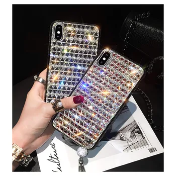 Fashion Full Bling Geometric Triangle Diamond Case Cover With Crystal Tassel Pendant For iPhone 11 Pro XS Max XR X 8 7 6 6S Plus
Fashion Full Bling Geometric Triangle Diamond Case Cover With Crystal Tassel Pendant For iPhone 11 Pro XS Max XR X 8 7 6 6S Plus