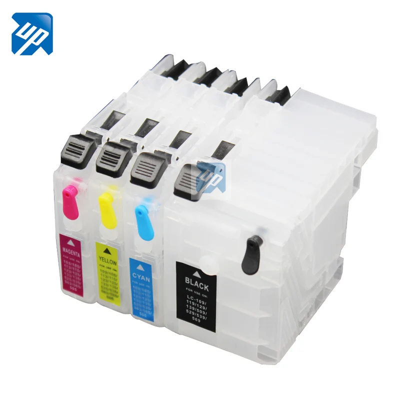 Фото 4 шт. многоразового cartridgefor брат MFC-J200 MFC-200 DCP-J100 DCP-105 DCP-J105 принтеры LC529 LC525 |
