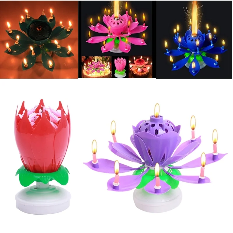 2018 New Art Musical Candle Lotus Flower Happy Birthday Party giftRotating Lights Decoration 8/14 Candles Lamp QW874164
2018 New Art Musical Candle Lotus Flower Happy Birthday Party giftRotating Lights Decoration 8/14 Candles Lamp QW874164