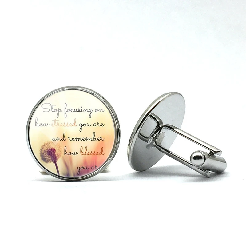 Stop focusing on how stressed you are and remember how lucky you are dandelion convex glass charm shirt cufflinks
Stop focusing on how stressed you are and remember how lucky you are dandelion convex glass charm shirt cufflinks
