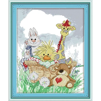 Everlasting love The giraffe and his friends Chinese cross stitch kits Ecological cotton stamped printed14CT DIY Christmas gifts
Everlasting love The giraffe and his friends Chinese cross stitch kits Ecological cotton stamped printed14CT DIY Christmas gifts