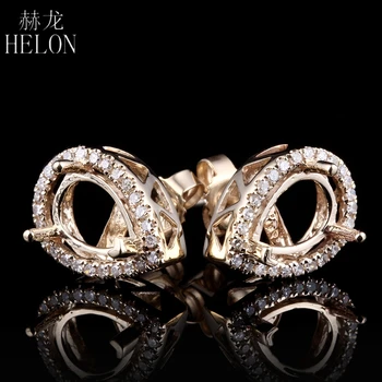 HELON Noble Trendy Jewelry Solid 14K Yellow Gold 6.5x8.5mm Pear Cut 100% Genuine Diamonds Semi Mount Wedding Fine Earrings
HELON Noble Trendy Jewelry Solid 14K Yellow Gold 6.5x8.5mm Pear Cut 100% Genuine Diamonds Semi Mount Wedding Fine Earrings