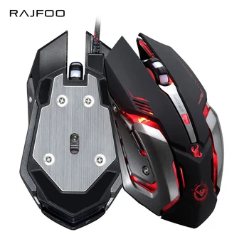 RAJFOO Gaming Mouse Ajustable 3200DPI 6 Buttons Optical Macro Programming USB Game Mouse Gamer 4 Color Breathing Variable Lights
RAJFOO Gaming Mouse Ajustable 3200DPI 6 Buttons Optical Macro Programming USB Game Mouse Gamer 4 Color Breathing Variable Lights