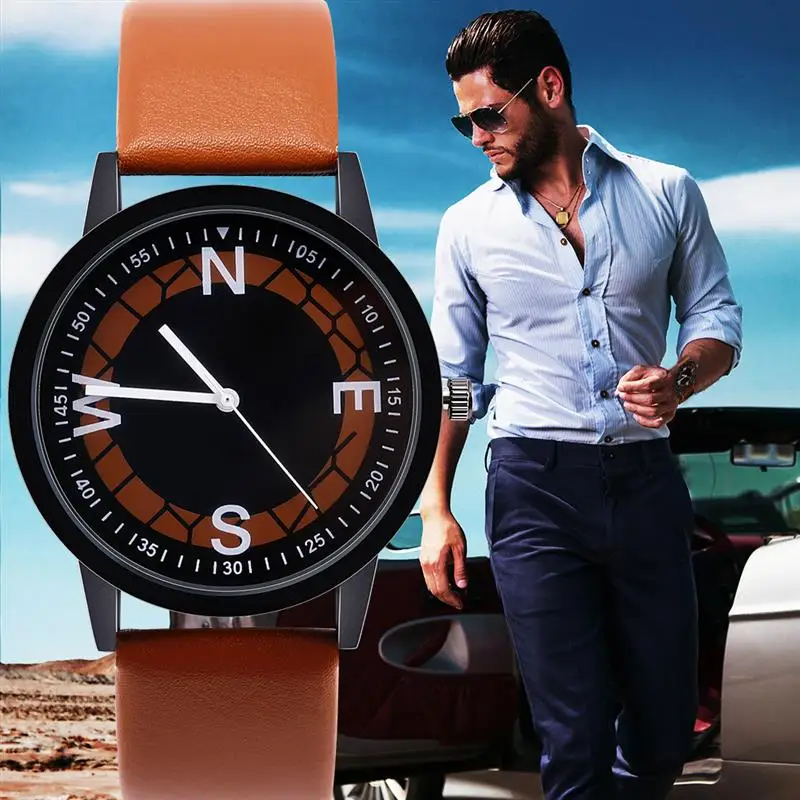 Hot Design Sports Watch Men Women's Unisex Stainless Steel Analog Quartz Wristwatch Compass Pattern Large Dial zegarek meski
Hot Design Sports Watch Men Women's Unisex Stainless Steel Analog Quartz Wristwatch Compass Pattern Large Dial zegarek meski