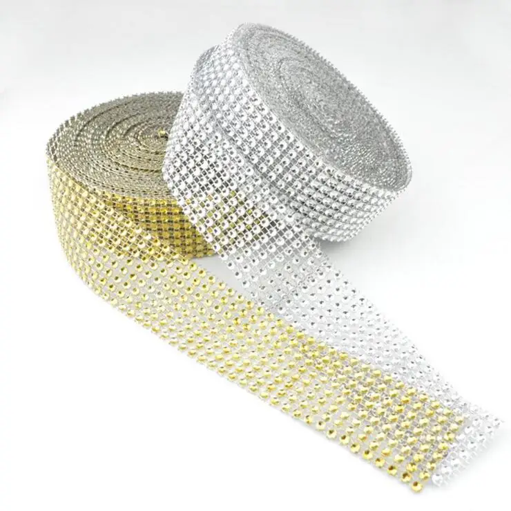 Wedding Decoration Silver Gold Diamond Mesh Christmas Hollow Imitation Crystal Ribbon Rhinestone Mesh Trimming base 8 rows
Wedding Decoration Silver Gold Diamond Mesh Christmas Hollow Imitation Crystal Ribbon Rhinestone Mesh Trimming base 8 rows