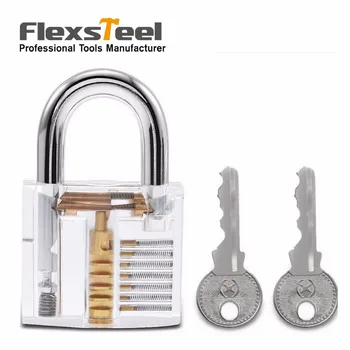 Cutaway Inside View Lock Practice Visible Transparent Padlock Lock Training Trainer Skill Pick for Locksmith tools with 2 Keys
Cutaway Inside View Lock Practice Visible Transparent Padlock Lock Training Trainer Skill Pick for Locksmith tools with 2 Keys