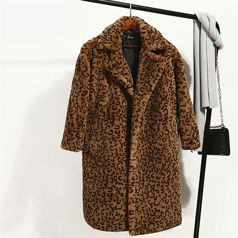 Leopard Fur Coat Women Autumn Winter Thick Warm Fake Rabbit Plush Jacket Plus size Vintage Female Loose Teddy Long Faux Fur Coat
Leopard Fur Coat Women Autumn Winter Thick Warm Fake Rabbit Plush Jacket Plus size Vintage Female Loose Teddy Long Faux Fur Coat