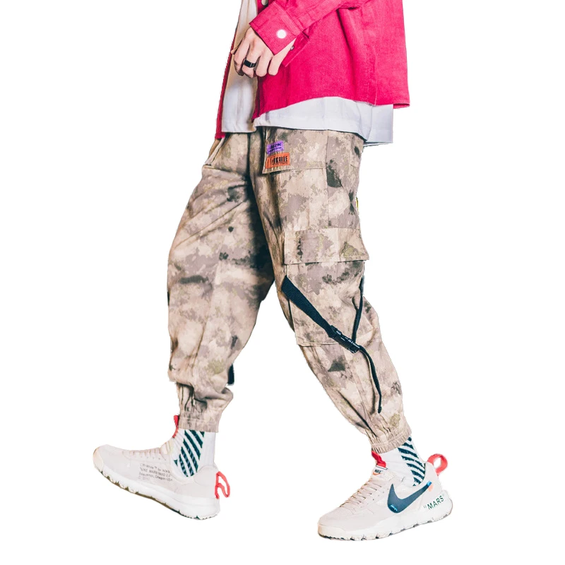 ABOORUN Men's Harem Joggers Camou Ribbons Cargo Pants Hip Hop Long Pencil Trousers for Male R602
ABOORUN Men's Harem Joggers Camou Ribbons Cargo Pants Hip Hop Long Pencil Trousers for Male R602