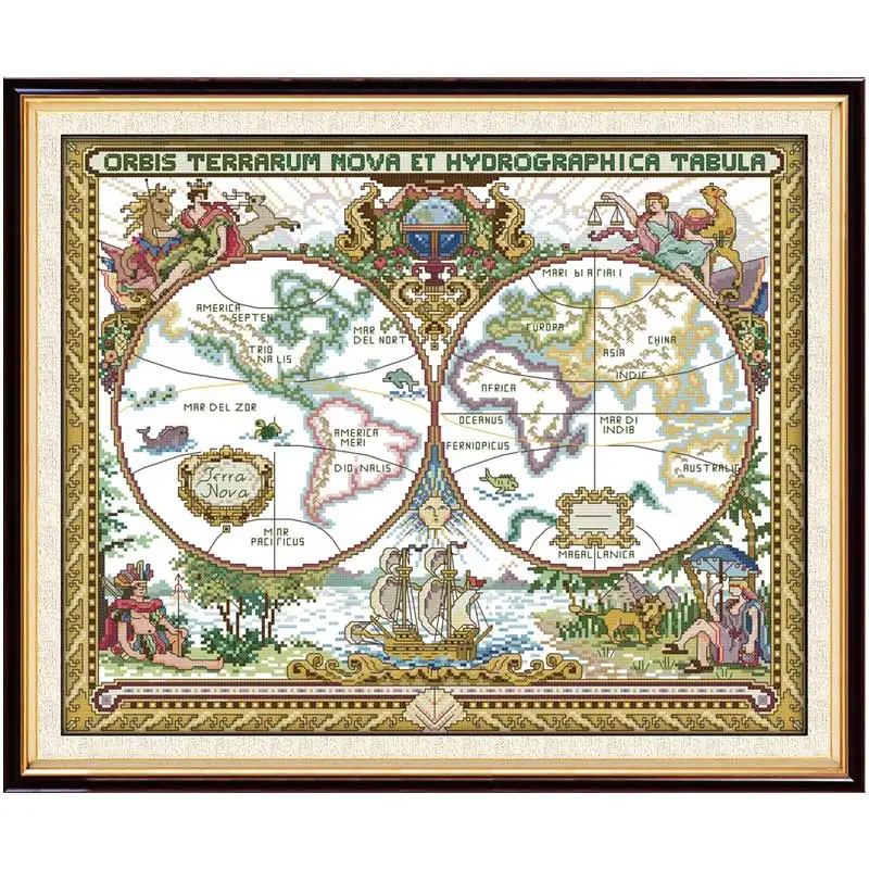 Old world map scenery counted printed on the canvas DMC 11CT 14CT DIY kits Cross Stitch embroidery needlework Sets handmad
Old world map scenery counted printed on the canvas DMC 11CT 14CT DIY kits Cross Stitch embroidery needlework Sets handmad