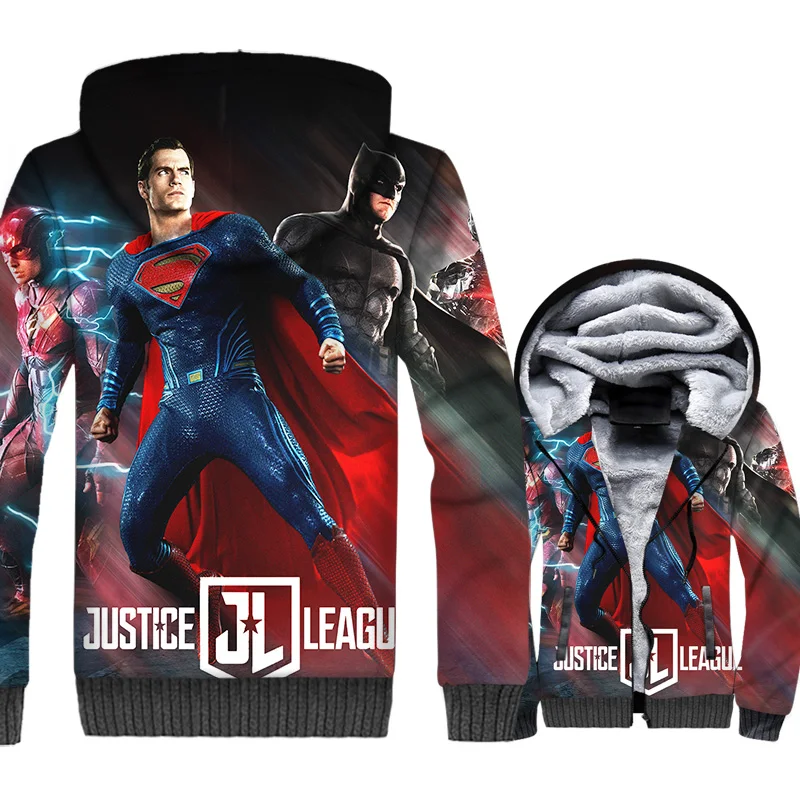 The Flash Superman Batman Jacket Men Super Hero Hoodie Cool Hooded Sweatshirt New Winter Thick Fleece Warm Zipper 3D Print Coat
The Flash Superman Batman Jacket Men Super Hero Hoodie Cool Hooded Sweatshirt New Winter Thick Fleece Warm Zipper 3D Print Coat