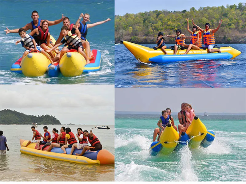 6 Persons Floating inflatable pontoon banana boats for sale (9)