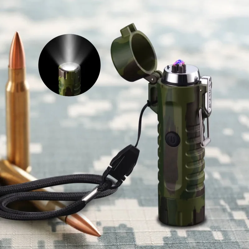 Lichtbogen Feuerzeug wasserdicht - Outdoor Multifunctional USB waterproof double arc lamp with LED flashlight
Lichtbogen Feuerzeug wasserdicht - Outdoor Multifunctional USB waterproof double arc lamp with LED flashlight