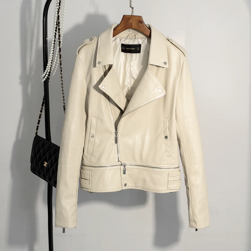 Juantalk New Autumn Fashion Women Brand Soft Leather Jacket Long Sleeve Zipper PU Jacket Good quality
Juantalk New Autumn Fashion Women Brand Soft Leather Jacket Long Sleeve Zipper PU Jacket Good quality