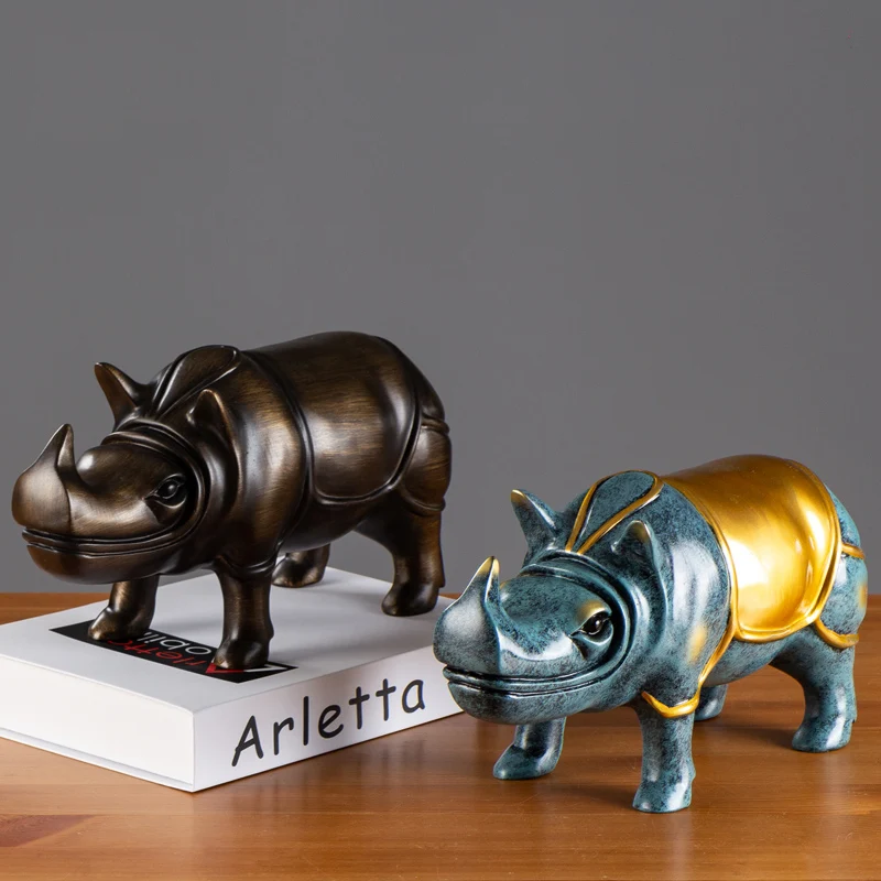 Creative Blue And Black Animal Rhinoceros Vintage Statue Home Decor Crafts Room Decoration Objects Office Resin Figurines
Creative Blue And Black Animal Rhinoceros Vintage Statue Home Decor Crafts Room Decoration Objects Office Resin Figurines