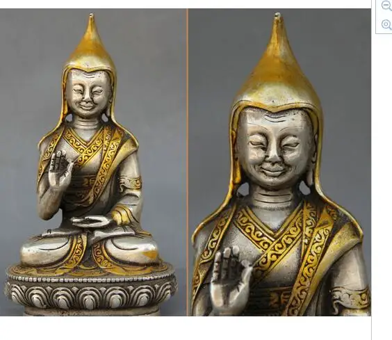 decoration copper silver factory outlets Tibet Tibetan Buddhism Silver Gilt Je Tsongkhapa Buddha Seat Statue Sculpture
decoration copper silver factory outlets Tibet Tibetan Buddhism Silver Gilt Je Tsongkhapa Buddha Seat Statue Sculpture